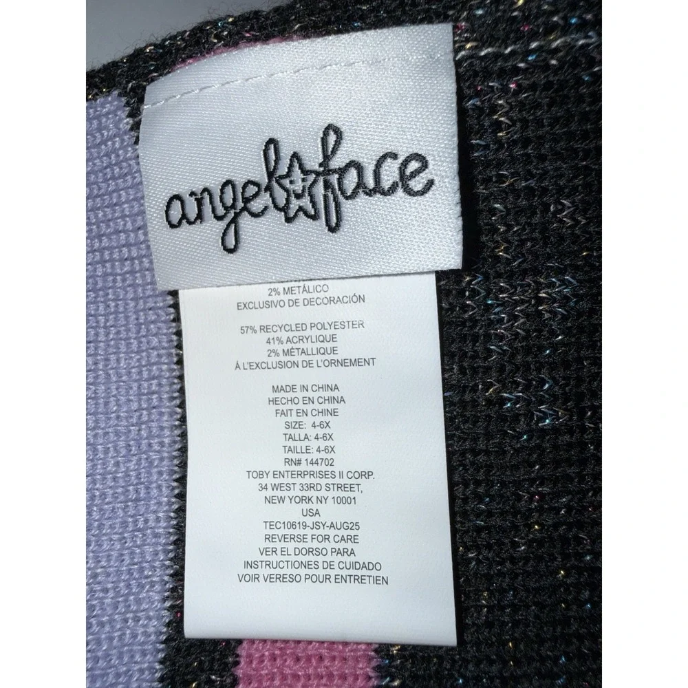 Angel Face Girls 3 Pc Winter Hat Scarf Gloves Set Unicorn Sequin Sparkle 4-6 NWT